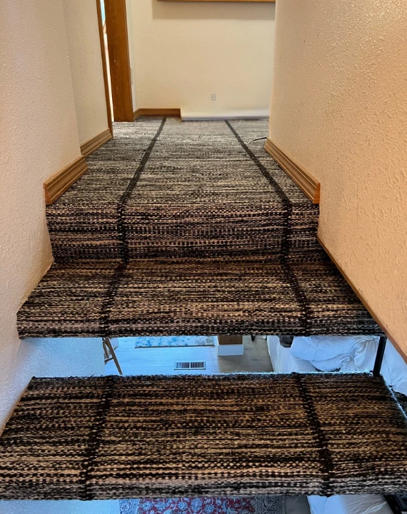 stair runner installed